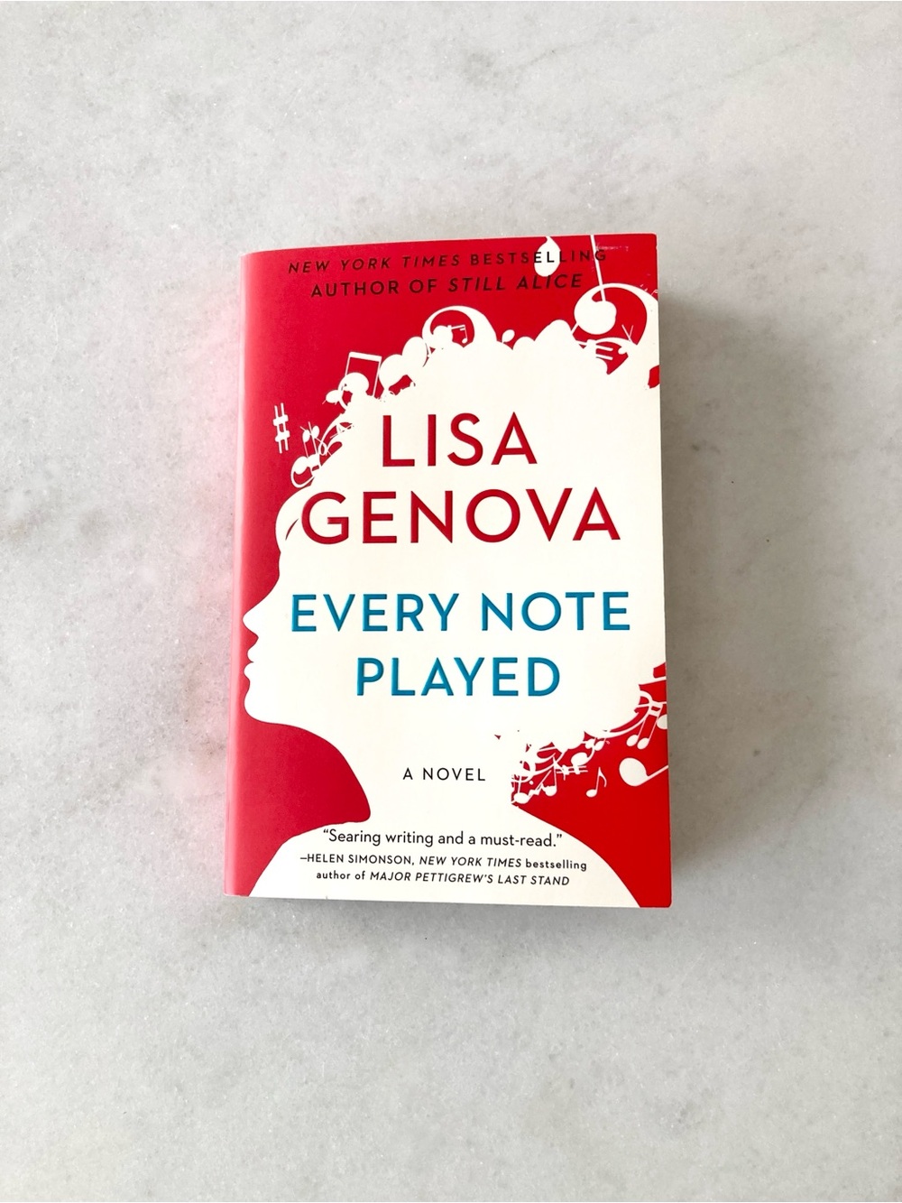 3/$39 - book - Every Note Played, by Lisa Genova bestseller novel paperback